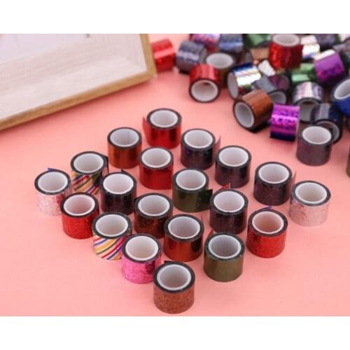 Rhythmic Gymnastics Decoration Holographic RG Prismatic Glitter Tape Hoops Stick U2JB