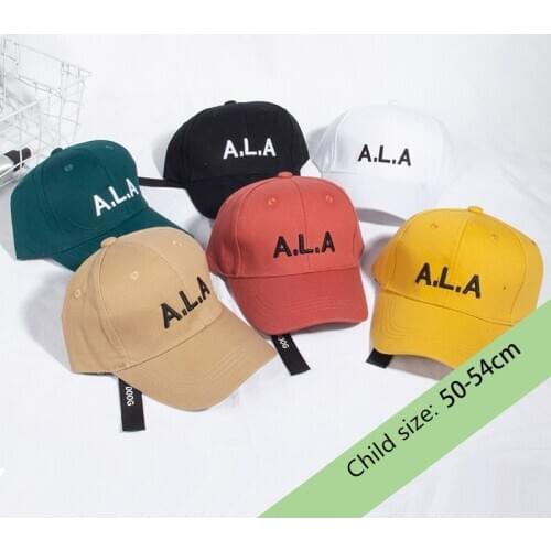 Summer100% Cotton baseball Caps Kids Girls Casual A Letter Embroidery Snapbacks Boy Child Hip Hop Hats Dad Hat Casquette Gorros