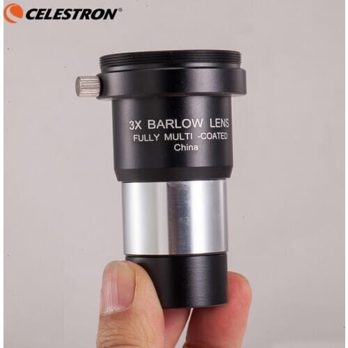 Celestron 1.25 Inchs 3x Barlow Lens Fully Multi-coated Metal Body with M42 Thread for Standard Telescope Eyepiece