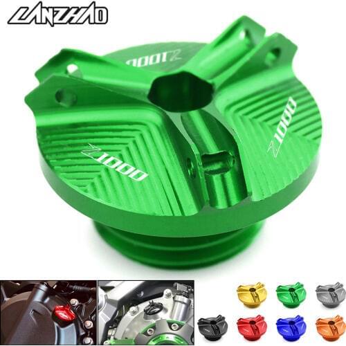 M20*2.5 Motorcycle CNC Aluminum Engine Fuel Filter Oil Tank Cover Cap Accessories for Kawasaki Z1000 Z1000SX 2010-2019 Green Red