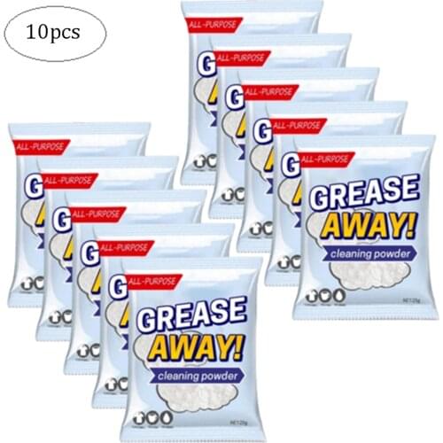 10pcs Multi-purpose Kitchen Grease Cleaner Powder Decontamination Powders Cleaning Deodorization Household Kitchen Cleaner