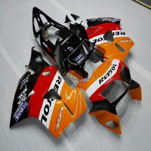 Moban Custom motorcycle ABS Fairing for VFR800 1998 1999 2000 2001 VFR 800 98-01+Botls+orange black M2