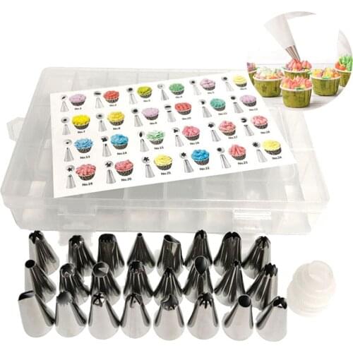 Icing Piping Cream Pastry Nozzle Kitchen Bakery Tools Stainless Steel Nozzle Tips DIY Cake Decorating Tools