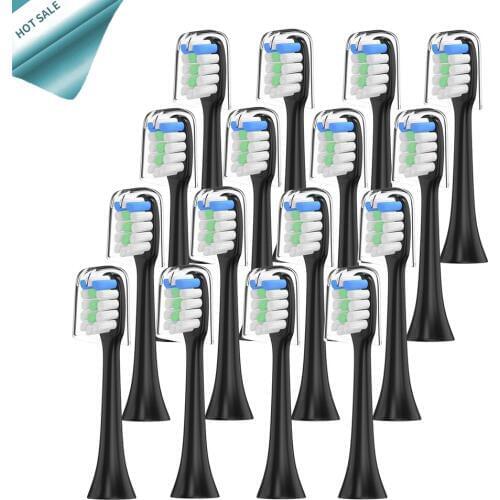 16pcs Soocas X3 X1 Toothbrush Heads with cap for Xiaomi Mijia Sonic Electric Ultrasonic 3D High-density Electric