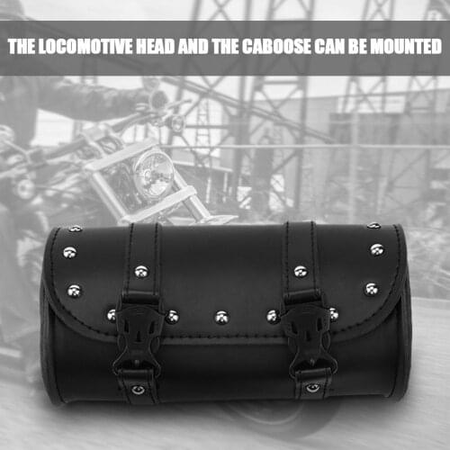 NEW Motorcycle Side Bag Side Bag PU Leather Tail Bag Kit Motorcycle Front Fork Tool Bag
