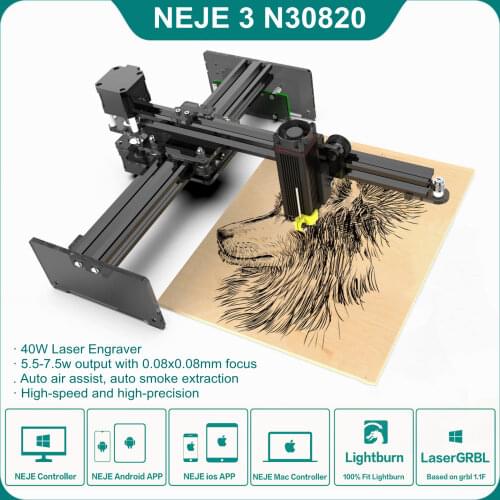 NEJE Master 2S 30W Desktop cnc Laser Engraver Wood Engraving Cutting Machine Wireless Laser Printer with Bluetooth App Control