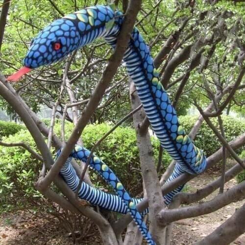 NEW Large Cobra plush toy doll pillow horror props stuffed toy animals big size Boa Snake Simulation Cobra Plush 1.1M1.7M 2.8M