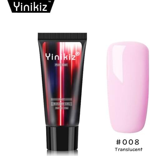 Yinikiz New Arrival Pink White Acrylic Poly UV Gel for Nail Extension Soak Off UV LED Fast Builder Gel Lacquer Manicure Tool