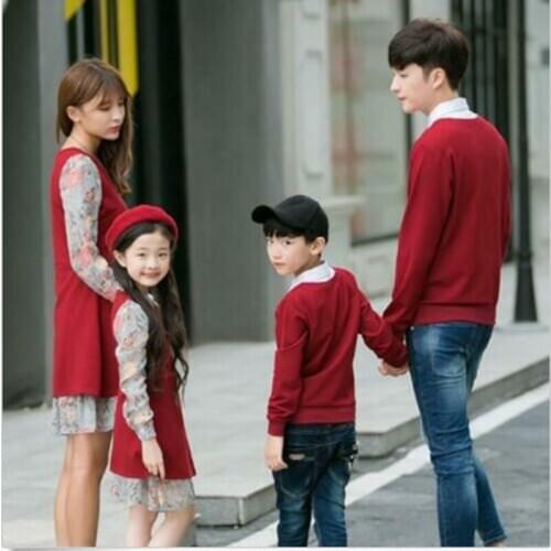 Family Matching Clothes Father Mother and Daughter Son Mommy Me Dress Outfits