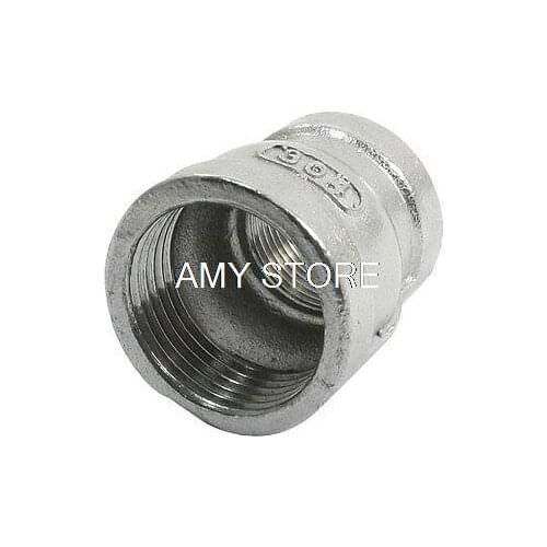 Pipeline Adapter 1" BSP x 3/4" BSP Female Thread Silver Tone Reducing Coupling Brewing Stainless Steel 304