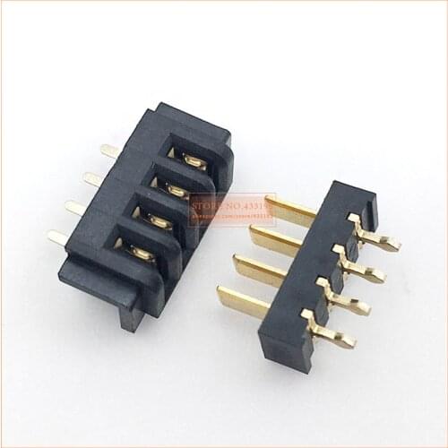 5pair 4Pin laptop battery connector female and The male connector 180 degree bend foot