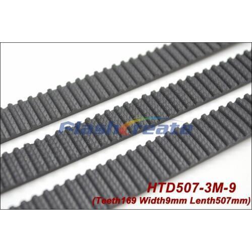 5pcs HTD3M belt 507 3M 9 length 507mm width 9mm 169 teeth 3M timing belt rubber closed-loop belt 507-3M Free shipping