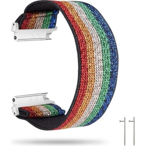 Casual Elastics Nylon Printing Loop Band Adjustable Replacement Watchbands For Samsung Galaxy Watch Active2 GearS3 Wrist Strap
