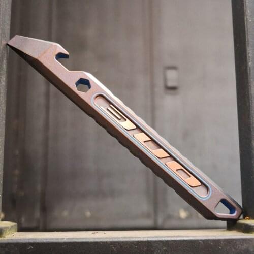 EDC Titanium alloy Crowbar tools A Pendant Paracord Outdoor DIY Decorations Survival Camping Gear EDC Multifunction Tools