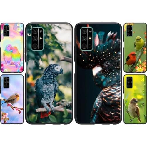 Silicone Cover Animal Parrot Bird For Huawei Honor 30i 10X 30S 9A 9S 9X 30 9C 20 20S V20 10i 10 7C Pro Lite Phone Case