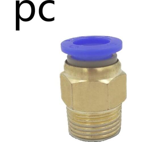 3pcs PC Pneumatic Tube Connector The Air Compressor Parts Straight Push In Pneumatic Fitting 1/2"1/4"3/8"1/8"M5Male-4 6 8 10 12