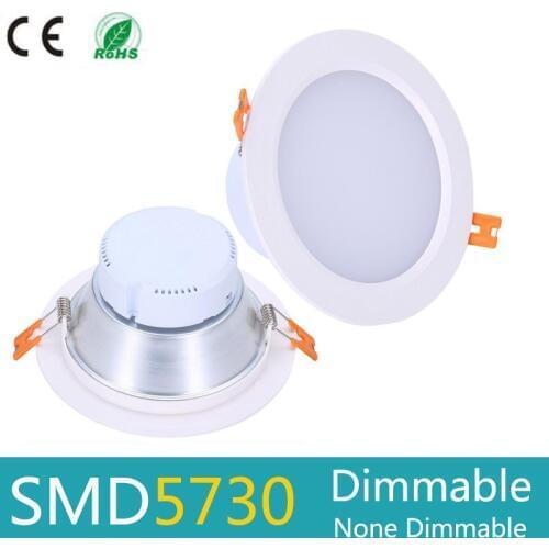 Dimmable Led Panel Downlight 5w 7w 9w 12w 15w 20w 30w SMD 5730 LED Ceiling Recessed Light AC110 220V Spot LED Panel Light White
