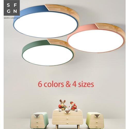 Led ceiling light Macaroon lamp Ultra-thin 5cm wrought iron modern home ceiling lighting for living room bedroom study