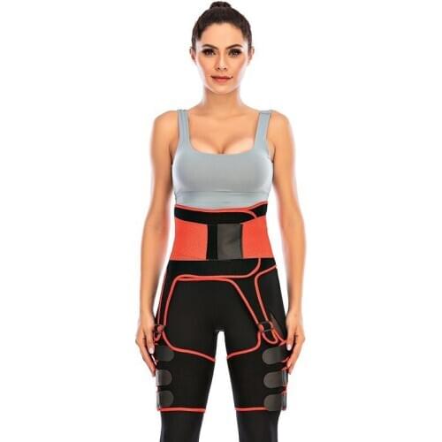 Hot Sale Thigh Trimmer Leg Shapers Adjustable Gym Slimming Belt with High Waistband Woman Sweat Fat Burning Wraps Thermo Belt