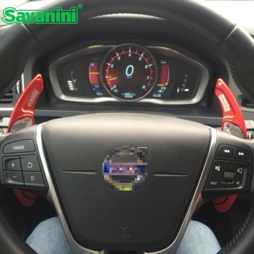 Savanini Aluminum Steering Wheel DSG Shift Paddle Shifter Extension For Volvo S60 L XC60 V40 V60 XC60 S80 auto car accessories