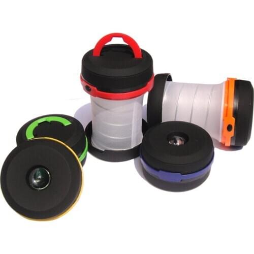 5 Colors Outdoor LED Flashlight Retractable LED Camping Light Lantern Torch Tent Lamp with Foldable Hook Use Three 5 Batteries