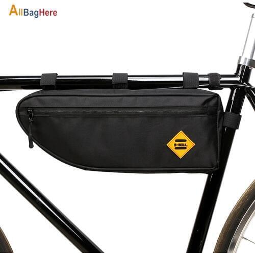 Waterproof Cycling Bicycle Bags Large Capacity Nylon Bike Frame Front Triangle Bike Tube Bags Rainproof Bicycle Repair Tool Pack