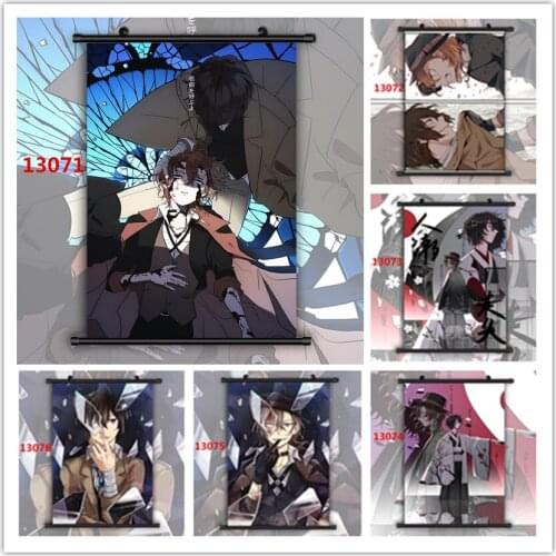 WTQ Bungou Stray Dogs Nakahara Chuuya Dazai Osamu Canvas Painting Anime Posters Wall Decor Posters Wall Art Picture Home Decor