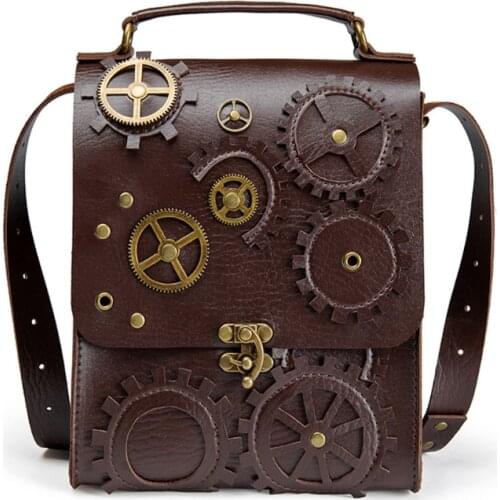 Retro Steampunk Women Shoulder Bags Vintage Clock Money Clutch Handbag Daily Ladies Casual Crossbody Purse Fashion Personality A