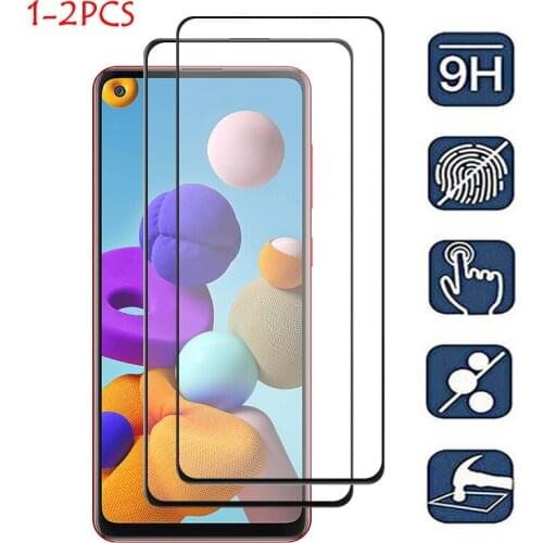 1-2PCS Tempered Glass for Samsung Galaxy A21S SM-A217F Screen Protector for Samsung Galaxy A51 A71 Protective Glass Film