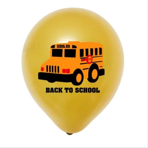 15PCS New Hot Selling 12-Inch Police Car Ambulance School Bus Transportation Children Birthday Party Decorative Balloon