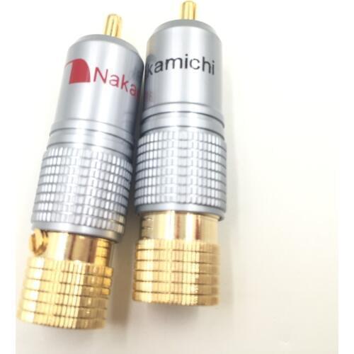 20pcs High Quality Gold Plated Nakamichi RCA Plug Lock Free solder A/V connector