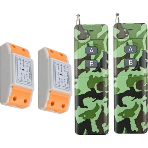 220 v 1 ch wireless remote control switch 2 piece receiver +2 piece transmitter new shape long distance