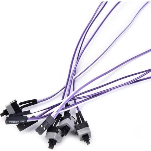 4Pcs/LOT 50cm PC Power Momentary Push Button Switch Connector Cable Wholesale MYLB-Repair Parts