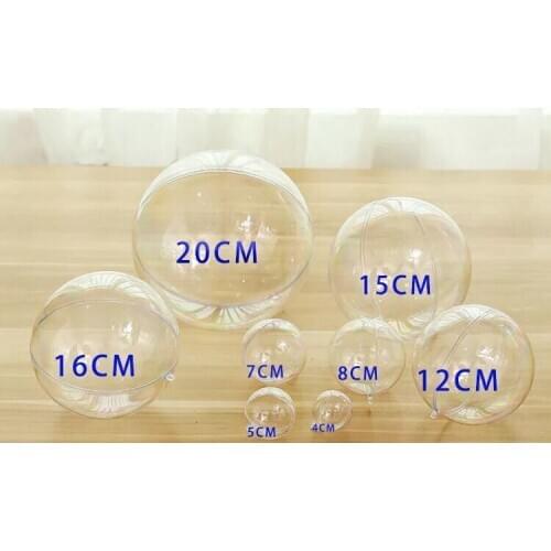 5pcs 6cm Mini Small Clear Plastic Balls DIY Bath Bomb Mold Set Christmas Decorative Balls Wedding Decorations Party Home Decor