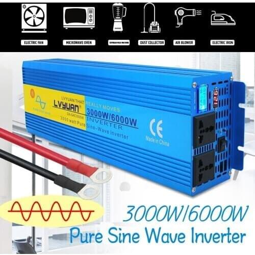 6000W Large Pure Sine Inverter Car inverter High Frequency Transformer Transformer Power Converter solar Car Inverter инвертор