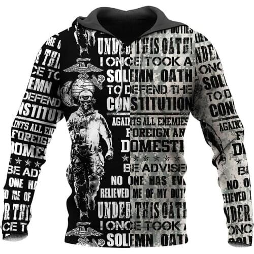 Military Army Suits Soldier Veteran Camo Pullover NewFashion Tracksuit 3DPrint Streetwear Casual Jacket Hoodies Dropshipping-036