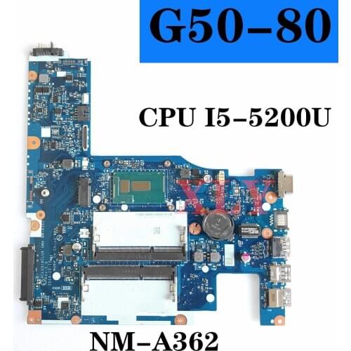 CPU I5-5200U DDR3 For Lenovo G50-80 Z50-80 G50-80M Notebook motherboard ACLU3/ACLU4 UMA NM-A362 100% Test work