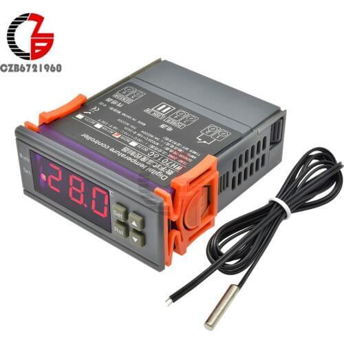 AC 110V 220V DC 12V 24V LED Digital Thermostat Temperature Controller Regulator Control Weather Station for Home Indoor Aquarium