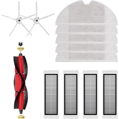 12pcs HEPA Filter Main Brush Side Brush For xiaomi/roborock Robot S5 Max S50 S55 S6 Pure S5Max Vacuum Cleaner Parts Accessories