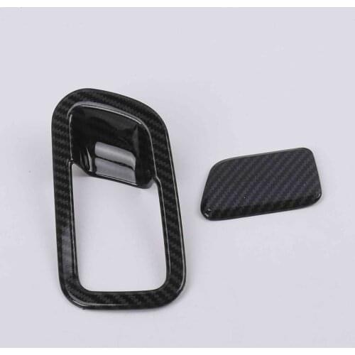 For Hyundai Tucson 2019 2020 Carbon Fiber Car instrument desk on storage box Cover Trim Sequin Decoration car Accessories
