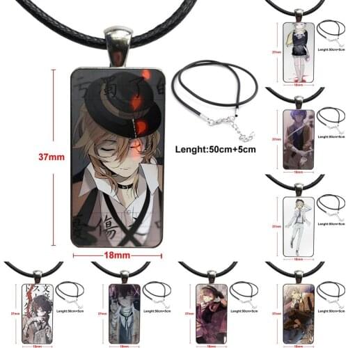 For Women Children Japanese Anime Bungou Stray Dogs Glass Pendant Galaxy Pendant Necklace Women Steel Plated Necklaces Jewelry