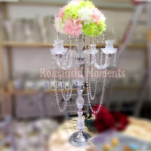Crystal Wedding Candelabras flower Stand Table Centerpieces