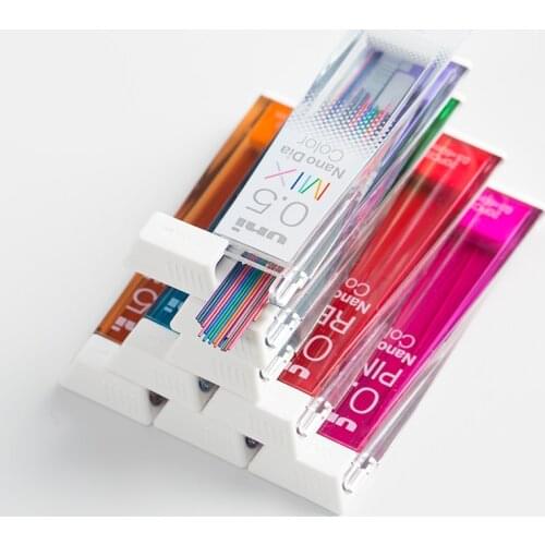 Japan Uni Nano Dia Colour 202NDC Colored Mechanical Pencil Graphite Leads 0.5 Writing Drawing Office School Supply