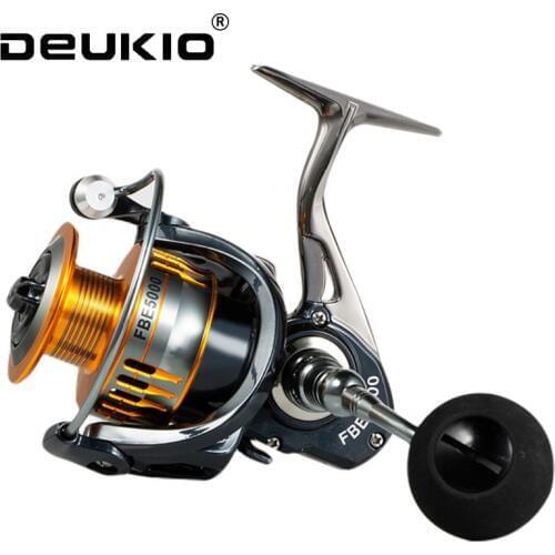DEUKIO Fishing Reels Spinning 17+1Bearings FBE2000-7000 Metal Reel Max Drag 8-10Kg Carp Fishing Reels Tackle