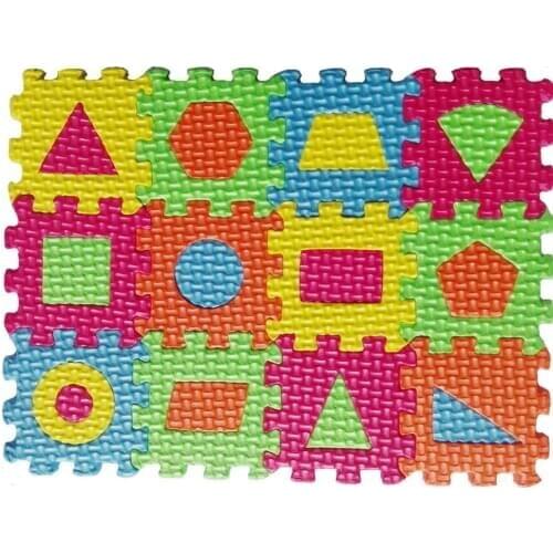 60Pcs/Set Geometry Figure Carpet Baby Kids Education Toy Preschool Learning Mat