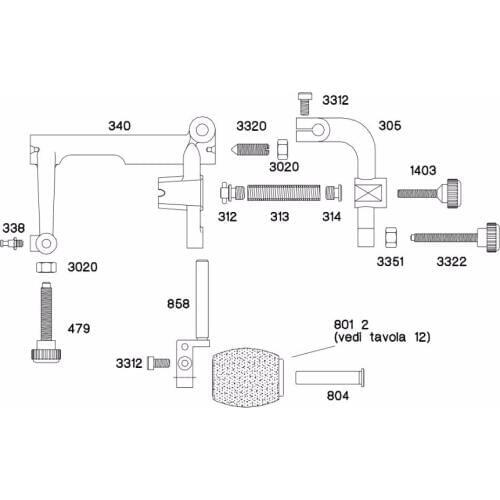 801 Leather Skiving Machine Spare Parts 858 804 3312 338 3320 3020 364 854 each kind one piece