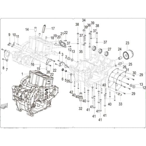 Crankcase page of Benelli 302G TNT 302R 300GS