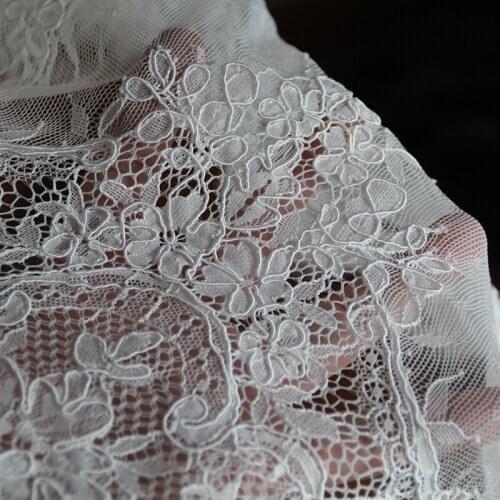 Off White Cord Lace Trim Eyelash Lace Trim Edging Trimmings Ribbon Sewing on Wedding Bridal Dress Veils Headpiece