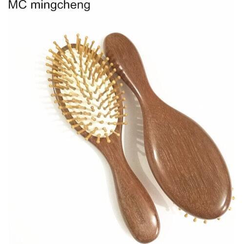 MC 2018 New Fashion Wooden Red Sandalwood Air bag Hair Combs Natural Antistatic Head Massager Tool Airbag Relaxation Brushes