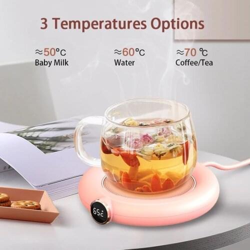 USB Cup Heater Smart Warmer Electric Hot Plate Tea Makers Waterproof 3 Gear Temperature Cup Heating Pad for Coffee Milk Tea